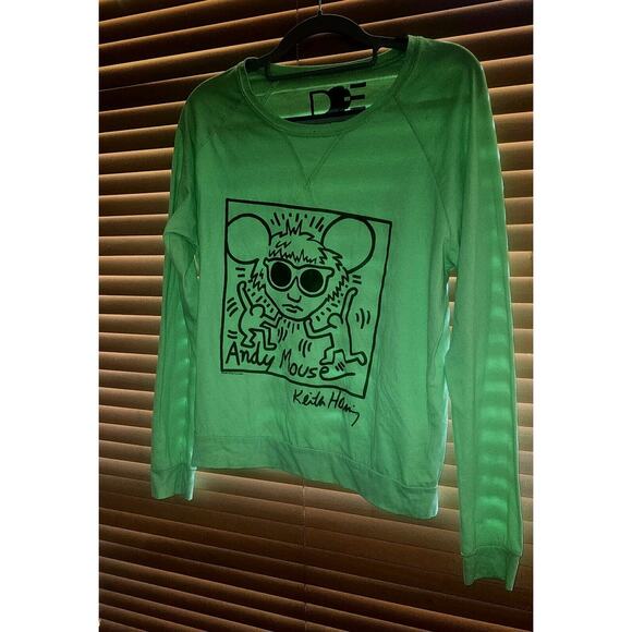 🌈 Vintage Authentic Keith Haring Andy Warhol Pop Art Andy Mouse Shirt Rare!! - Picture 2 of 14